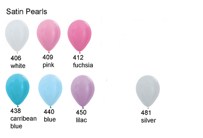 kleurenkaart ballonnen satin pearl